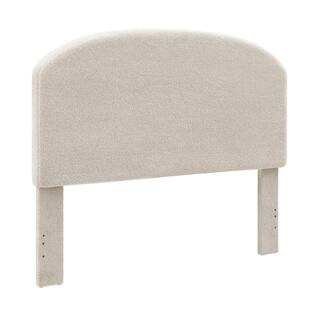 Winlsow Beige Sherpa Full/Queen Upholstered Headboard | The Home Depot