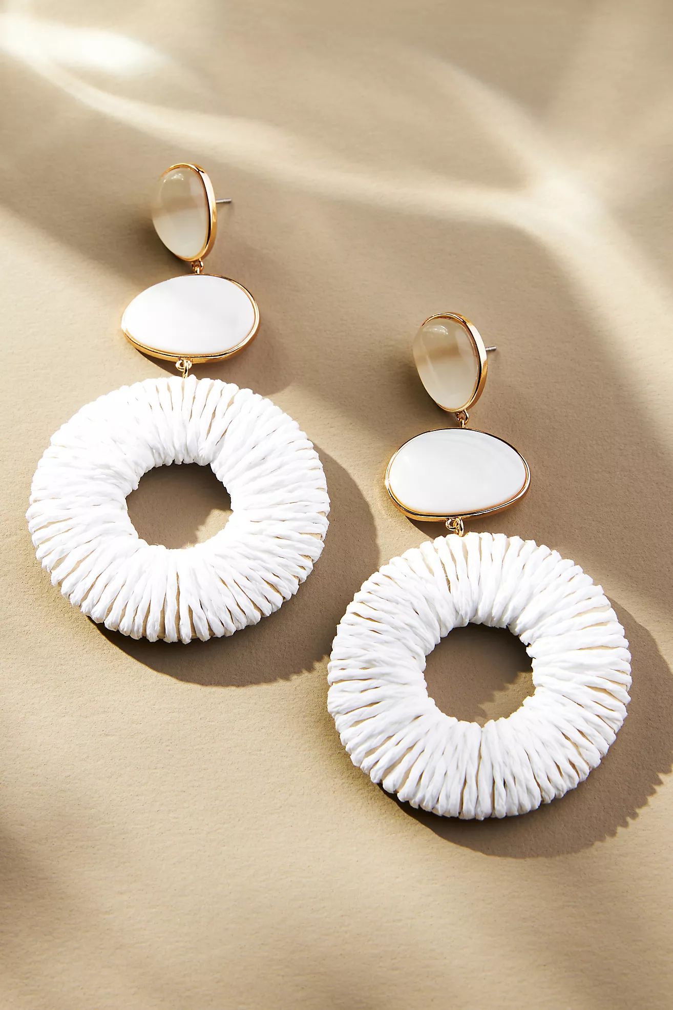 Stone Raffia Drop Earrings | Anthropologie (US)