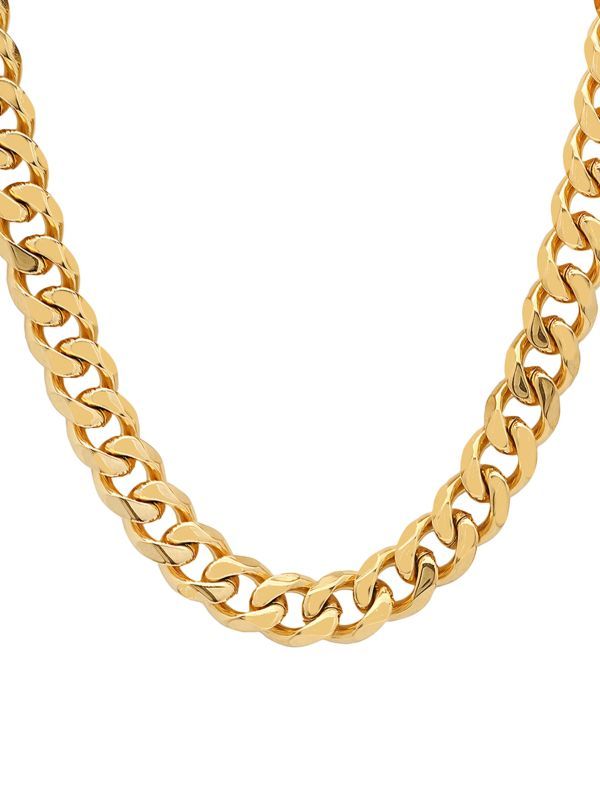 18K Goldplated Stainless Steel Cuban Chain Necklace | Saks Fifth Avenue OFF 5TH