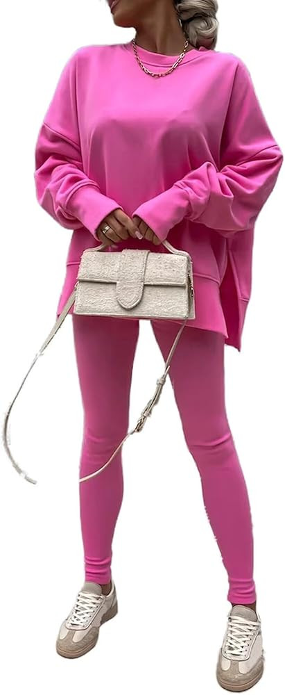 Adogirl Sweatsuit for Women Casual Two Piece Outfits Oversized Pullover Sweatshirts with Thumb Ho... | Amazon (US)