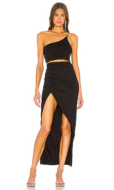 superdown Lydia Maxi Skirt Set in Black from Revolve.com | Revolve Clothing (Global)