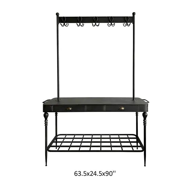 Botanist Work Table With Hooks | SHIPS FREE | Antique Farm House