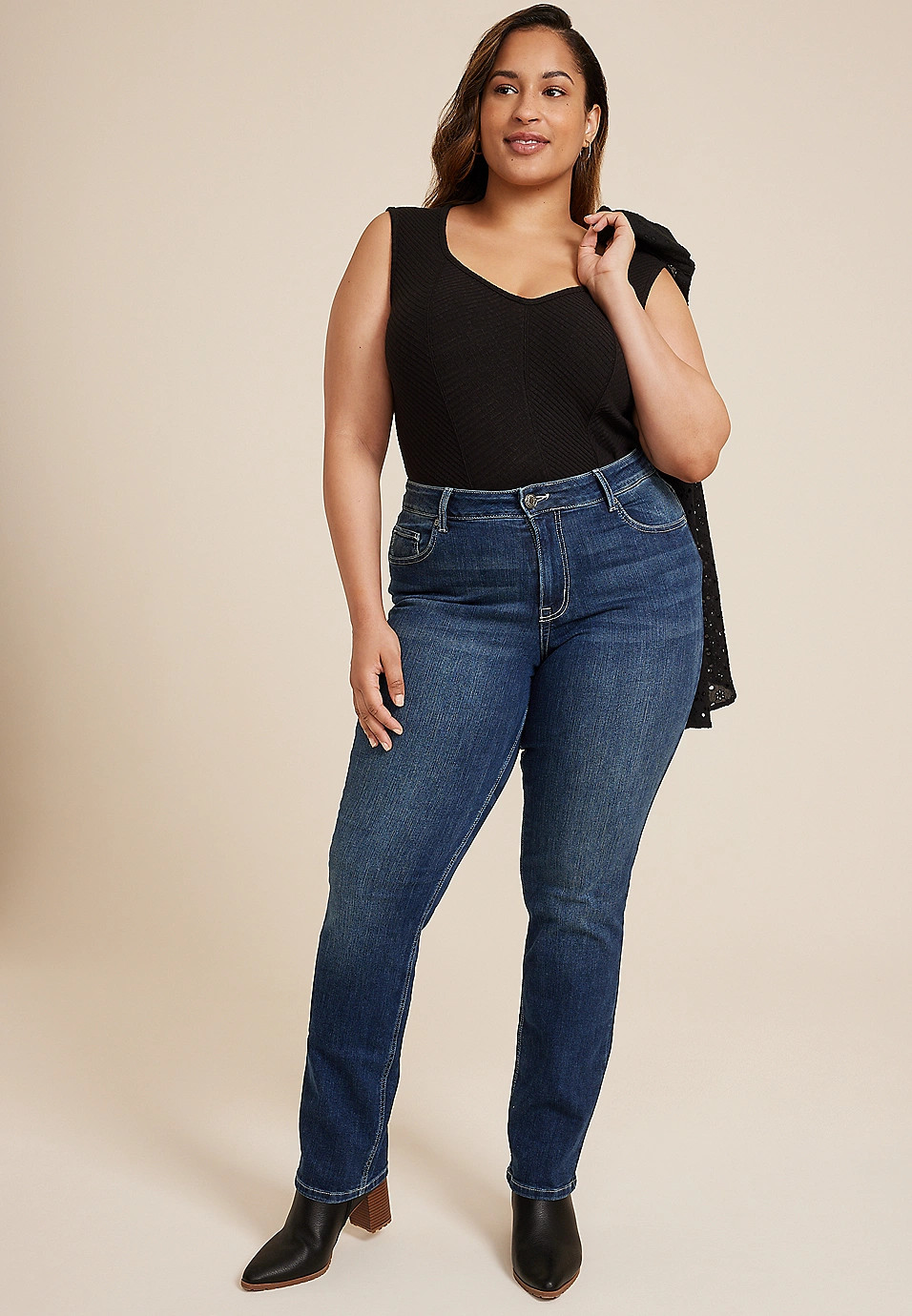 Plus Size m jeans by maurices™ Classic Straight Curvy High Rise Jean | Maurices