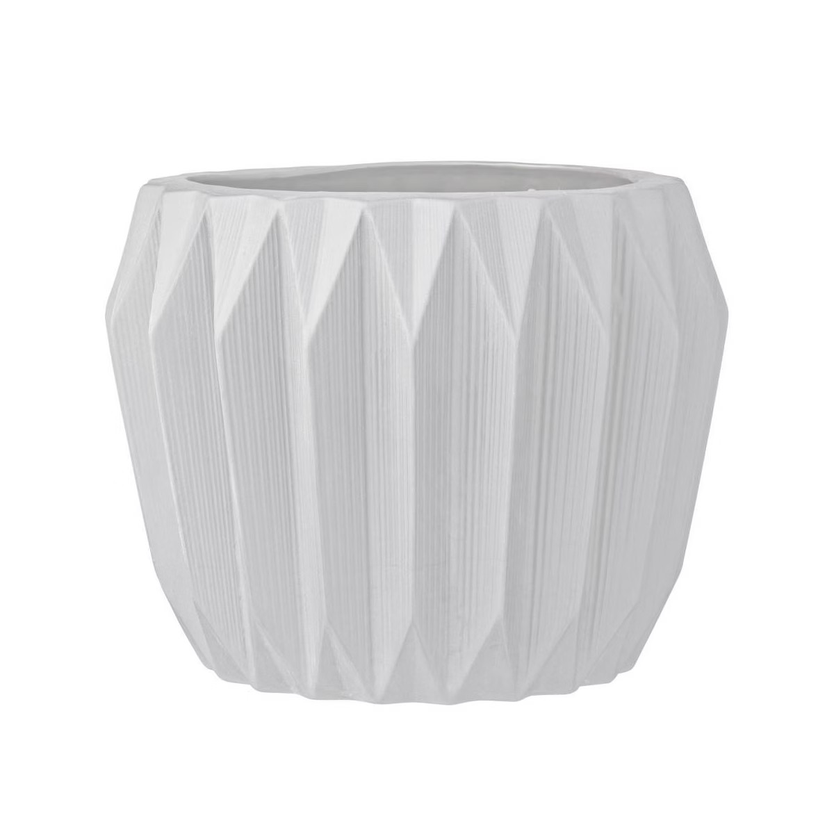 Ceramic Fluted Flower Pot - White (7") - Storied Home | Target