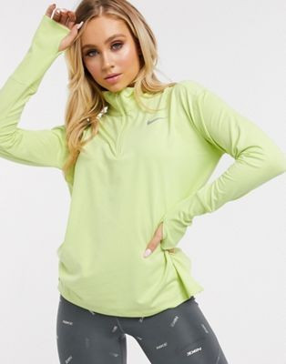 Nike Running Element half zip in LIME | ASOS (Global)