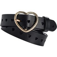 Cinturones negros para mujer Cinturón estrecho para mujer Cinturón con forma de corazón Cinturones con hebilla de corazón hueco Cinturilla ajustable de cuero Cinturón de cuero negro de 105 cm Cinturón negro para mujer Cinturón de cuero para mujer | Miravia ES