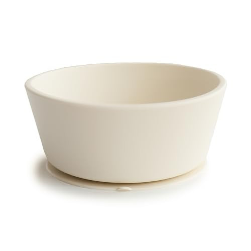 mushie Silicone Suction Bowl | BPA-Free Non-Slip Design (Ivory) | Amazon (US)