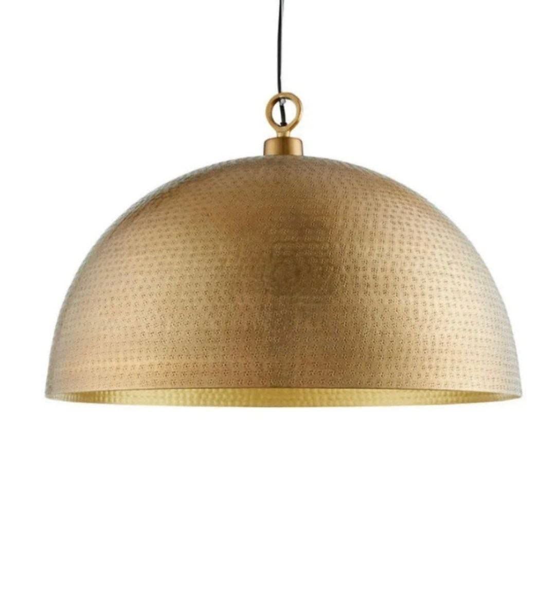 Gold Brass Dome Pendant Lamp-Brass Oxide Dome Lamp-Solid Ceiling Brass Dome Light-Moroccan Boho D... | Amazon (US)