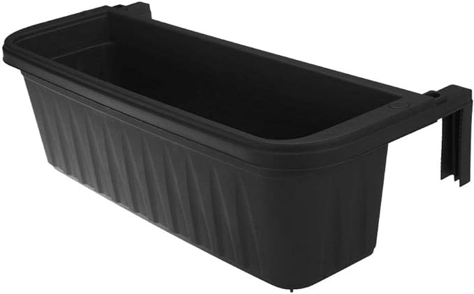 Apollo Exports International 24" Adjustable Railing Planter, Black | Amazon (US)