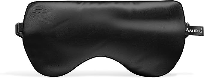 Amazon.com: ASUTRA Silk Eye Pillow for Sleep, Black | Filled w/Lavender & Flax Seeds | Weighted |... | Amazon (US)