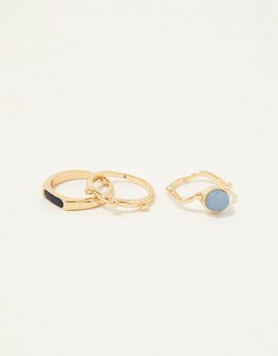 Aerie Under The Sea Ring 3-Pack | American Eagle Outfitters (US & CA)