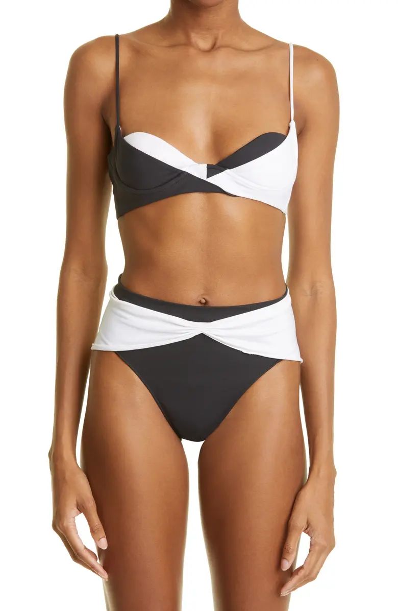 Two-Tone Two-Piece Swimsuit | Nordstrom