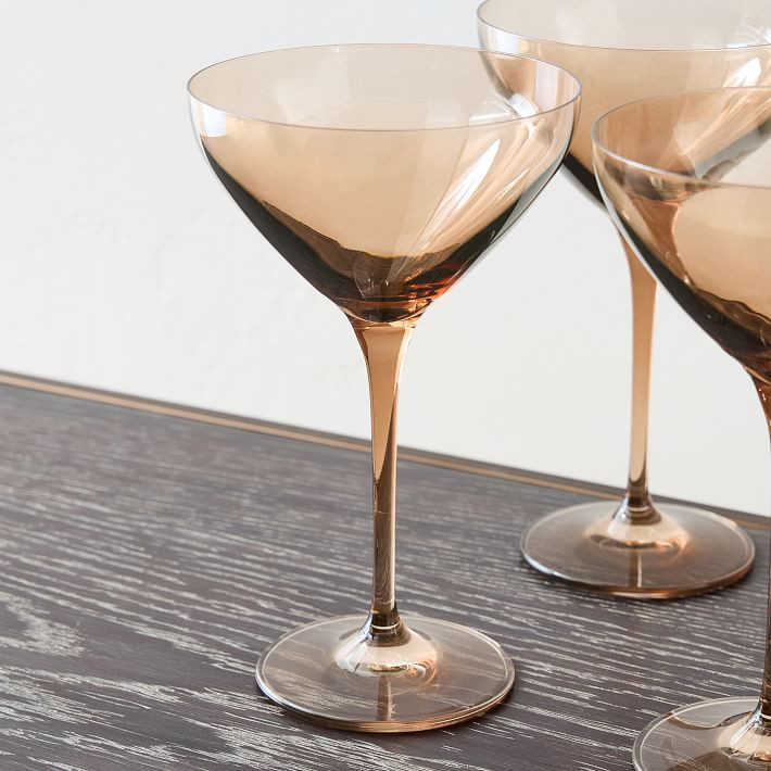Estelle Colored Glass Martini Glass (Set of 6) | West Elm (US)
