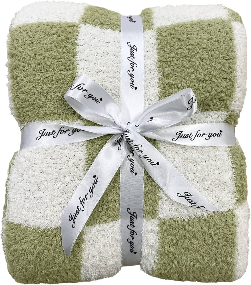 Ultra Soft Checkered Blanket Cozy Buffalo Check Throw Fluffy Knitted Reversible Throw Blanket Lig... | Amazon (US)