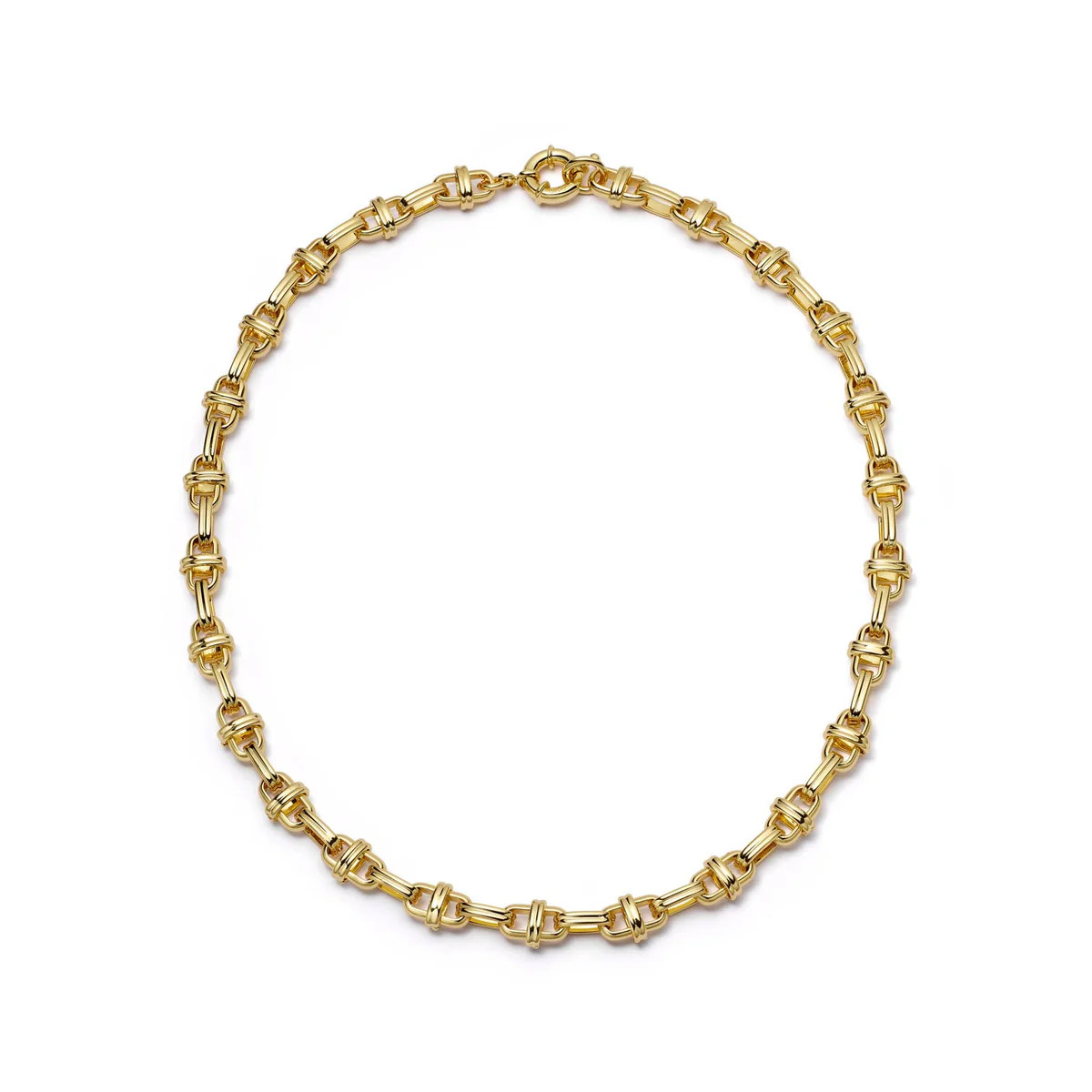 Polly Lock Chain Necklace 18ct Gold Plate | Daisy London Jewellery
