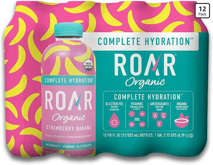 ROAR Complete Hydration Organic - Electrolyte Drinks Loaded with Vitamins C, B5, B12 - Non-GMO, G... | Amazon (US)