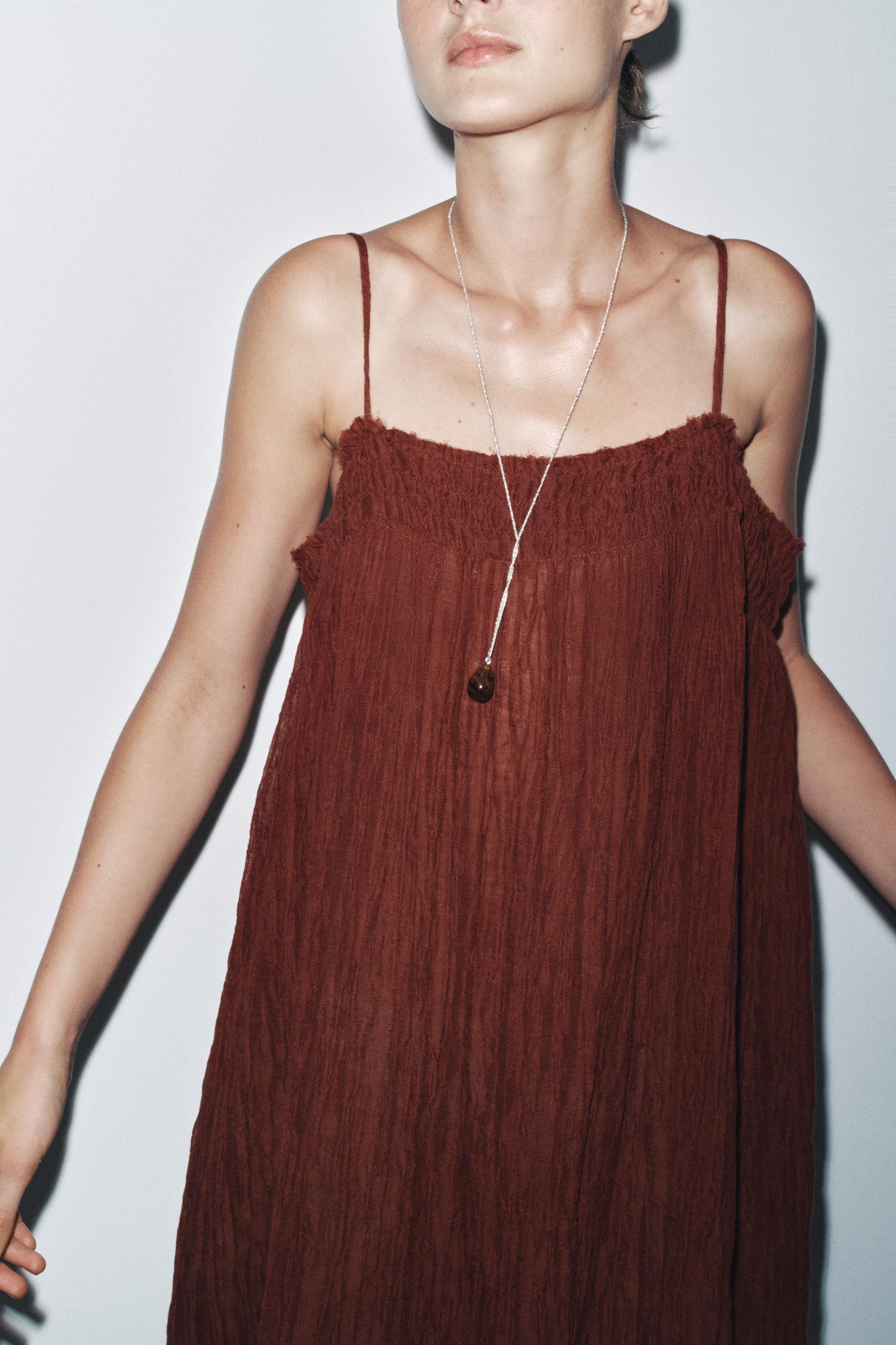 ZW COLLECTION LONG DRESS WITH RAMIE | Zara US