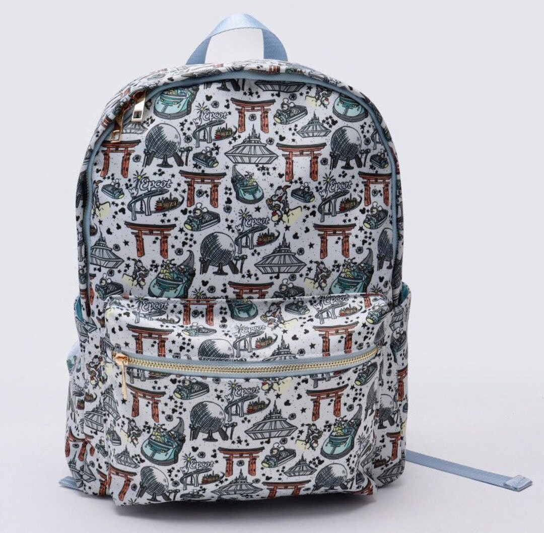 Around the World Theme Park Inspired in Blue Nylon Backpack - Etsy | Etsy (US)