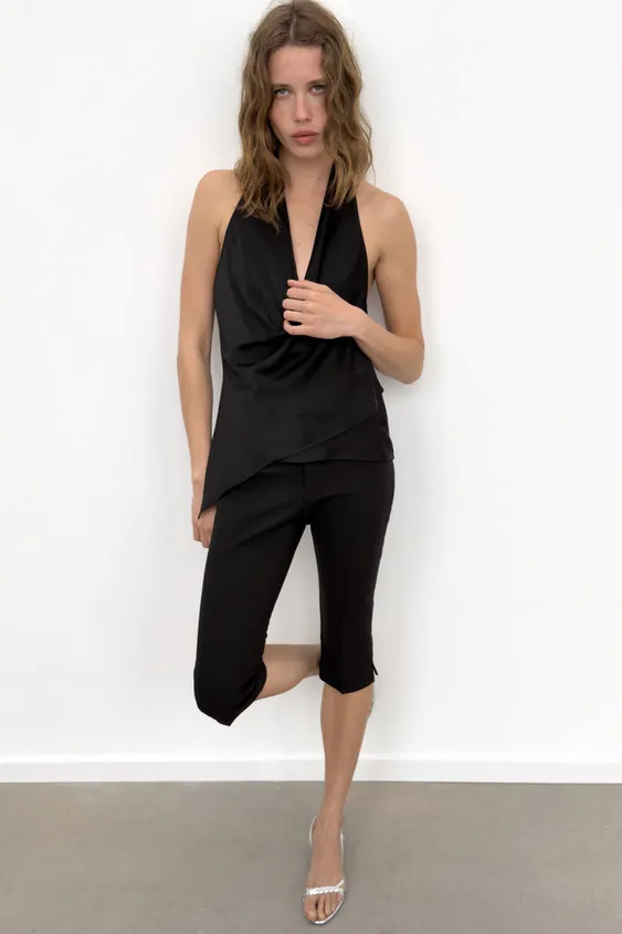 SATIN HALTER TOP | Zara UK