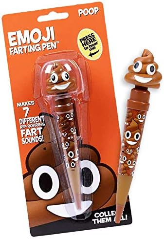 Farting Poop Emoji Pen - Makes 7 Funny Fart Sounds - Fun Easter Basket Stuffers for Teens Boys & Gir | Amazon (US)