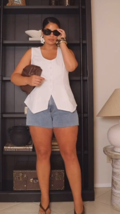 Elevated Casual Outfit Inspo
Denim Edit
I'm wearing a Large in the vest
Size 12 in denim shorts

#LTKootd #LTKOver40 #LTKgrwm