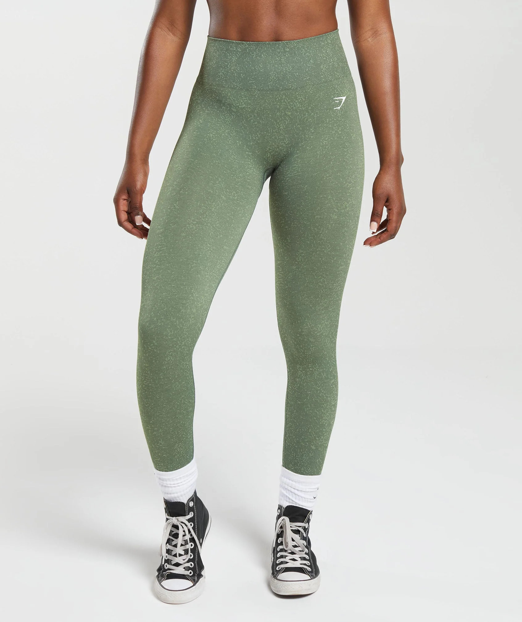 Gymshark Adapt Fleck Seamless Leggings - Dusk Green/Light Sage Green | Gymshark US