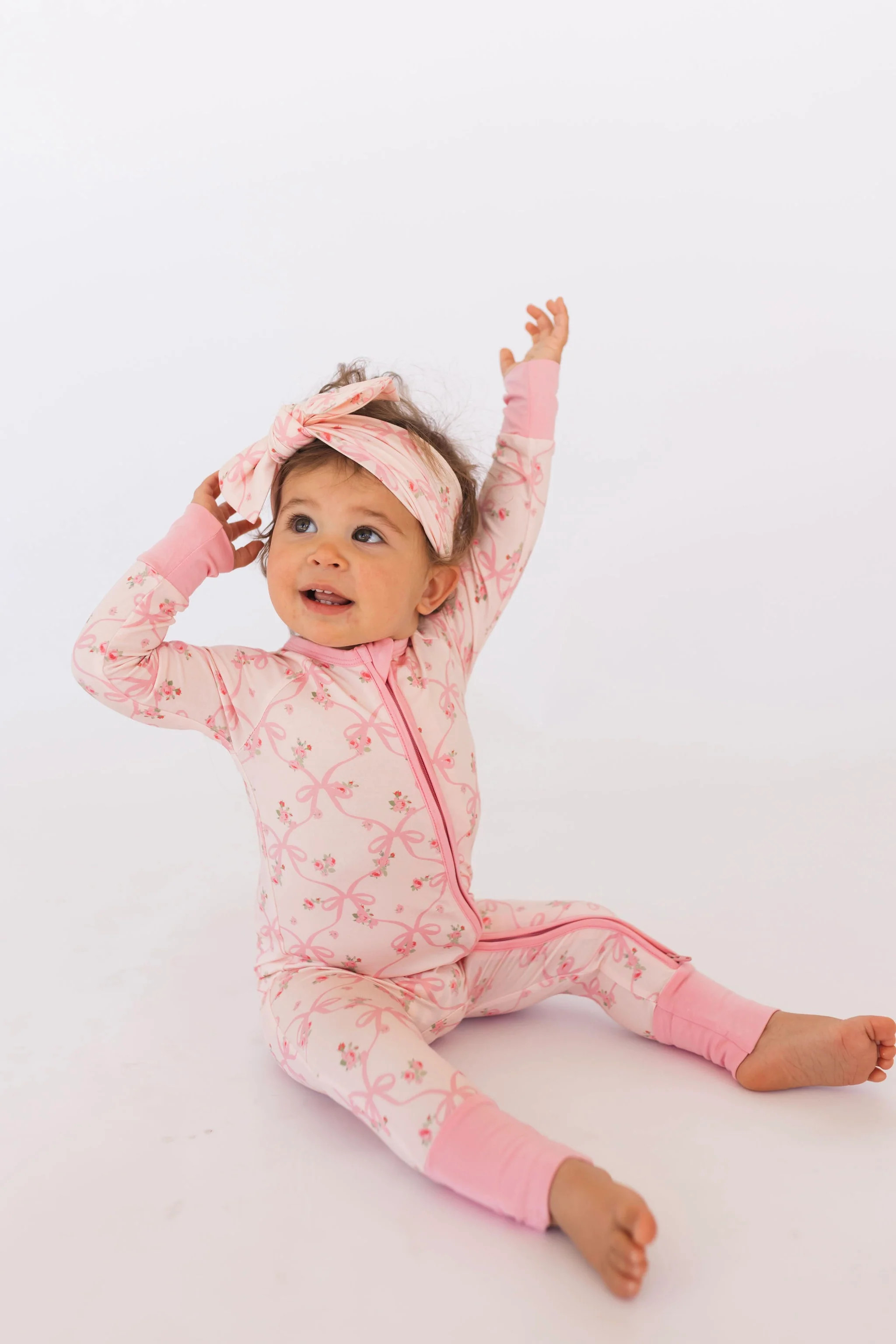 Rosie Bow Zipper Romper | In My Jammers