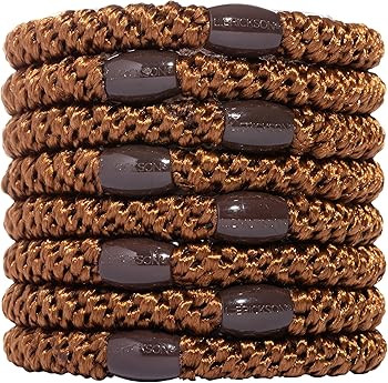 L. Erickson Grab & Go Pony - Mocha Brown - 8 Pack Ponytail Holder Hair Ties | Amazon (US)