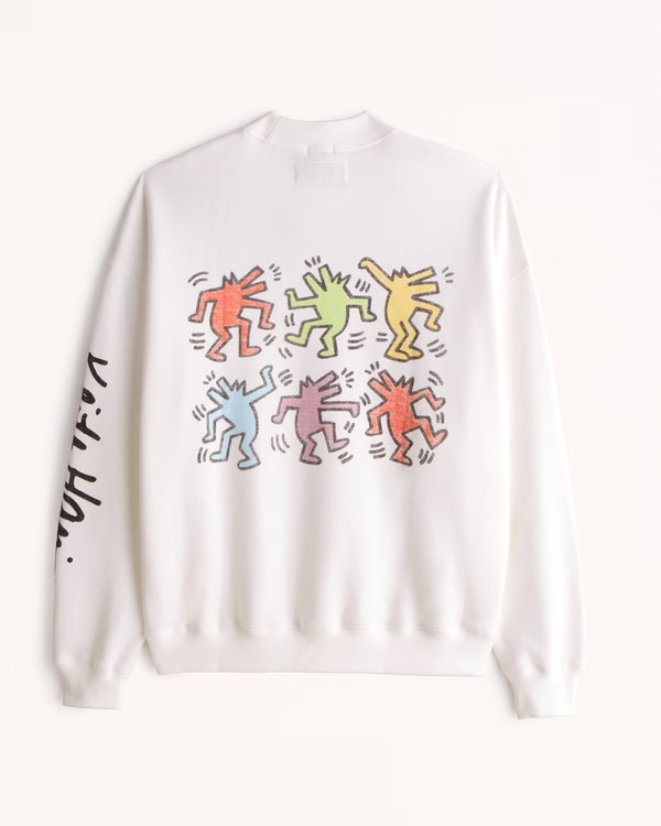 Pride Keith Haring Graphic Crew Sweatshirt | Abercrombie & Fitch (US)