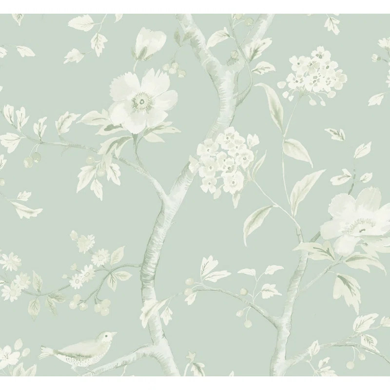 Lillian August Southport Floral Trail Wallpaper Roll | Wayfair Professional
