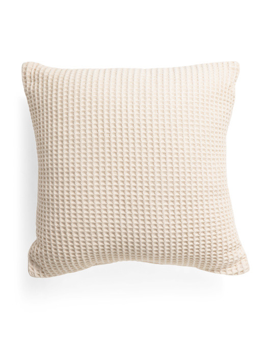 Made In Usa 21x21 Eloise Waffle Chenille Pillow | TJ Maxx
