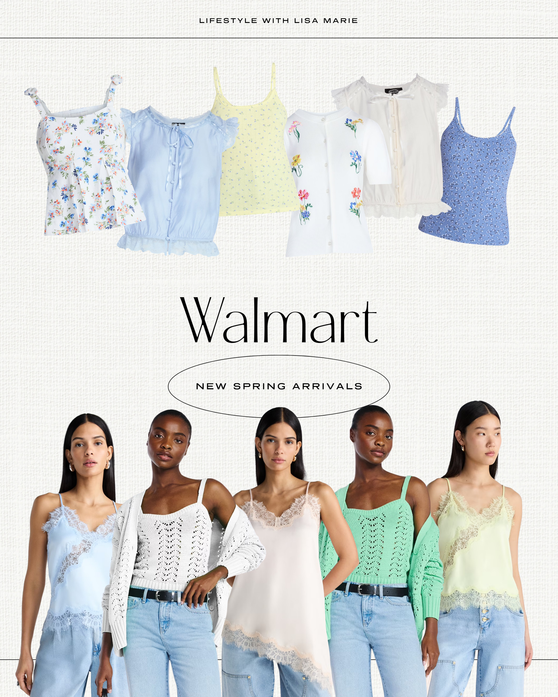 New Walmart tops for spring and summer vacations, cruises, parties, outdoor events and festivals. Matching top and cardigan sets. Floral, lace, silk and satin tops that would be cute for Mother's Day. 

 #LTKMothersDay #LTKSeasonal #LTKPetite