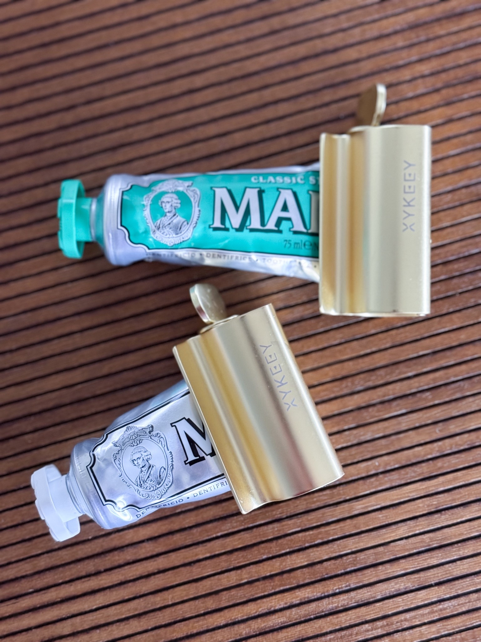 Small upgrades I swear by. These gold toothpaste squeezers keep things tidy & actually get every last bit of toothpaste out of the tube. Simple things that quietly make daily routines better.

bathroom essentials - everyday upgrades - daily routines - intentional living - clean aesthetic - neutral home - bathroom organization - toothpaste squeezer - metal toothpaste squeezer - gold bathroom accessories - whitening toothpaste - mint toothpaste - fresh breath - simple habits - minimalist home - elevated basics - functional decor - bathroom counter styling - clean living - home essentials - small upgrades - luxury everyday - understated home - practical favorites

#LTKdayinmylife #LTKmorningroutine #LTKselfcare