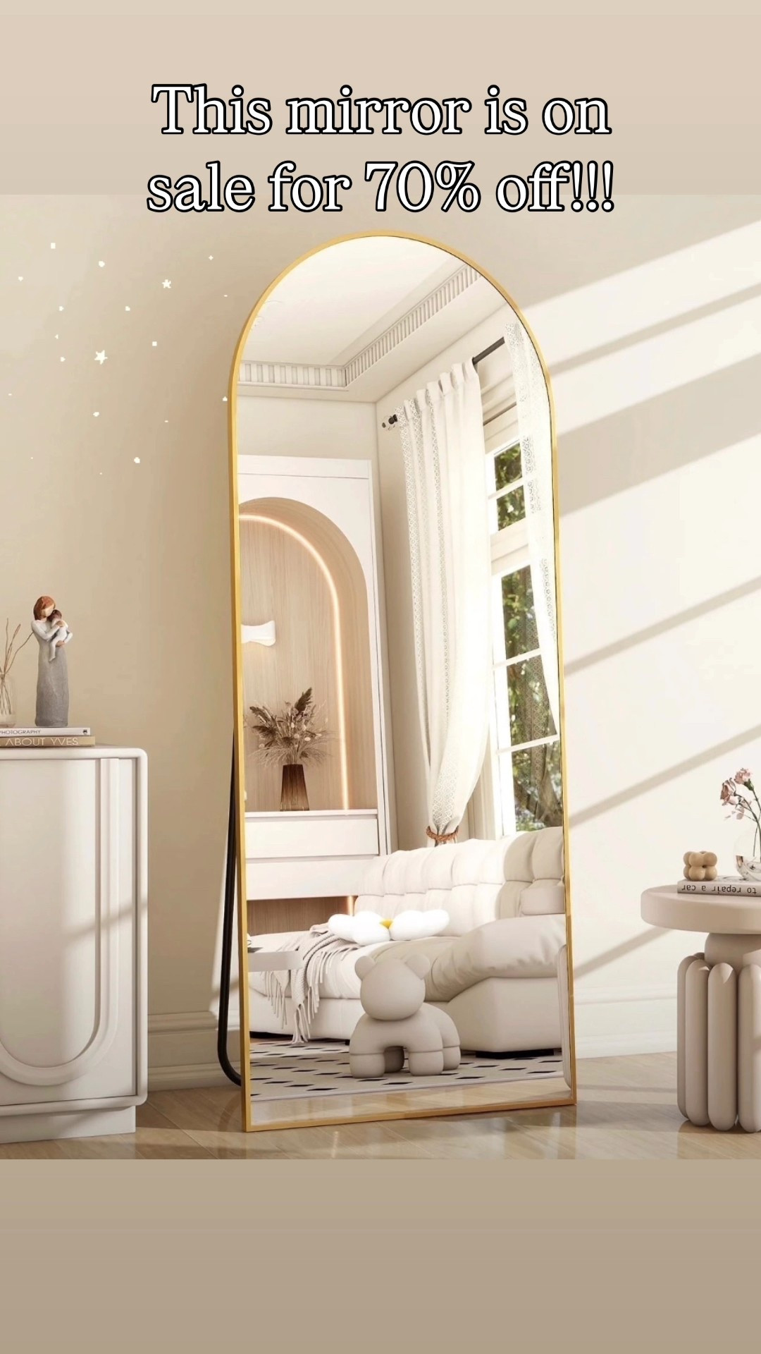 This mirror is 70% off!!!! This size is just over $50 and then more narrow sizes only $42. Both linked below! Should I link my outfit too 🤪 I’ll link my sweatshirt cause I honestly do love it and it looks cute and styled. Not now of course.

Oh, in the mirror also comes in black, which is great for more modern house or for that farmhouse style! 

#LTKFindsUnder50 #LTKHome #LTKSaleAlert