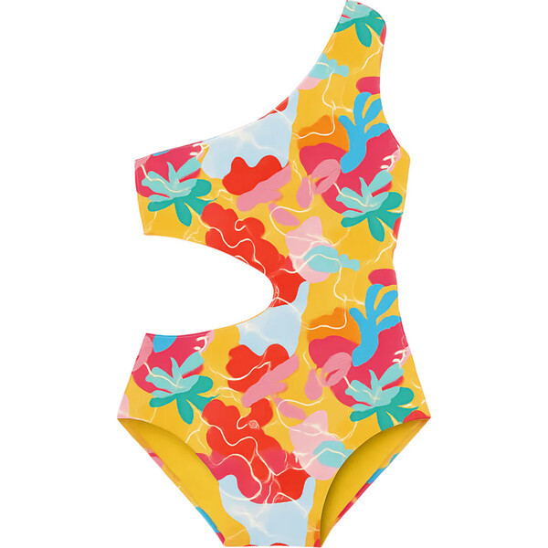 Sofi One-Shoulder Cut-Out One-Piece Swimsuit, Cocos Island | Maisonette