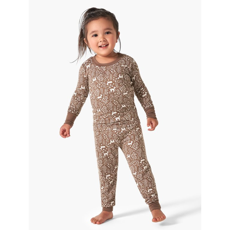 Modern Moments By Gerber Toddler Girl Tight Fitting Pajamas Set, 2-Piece, Sizes 12M-5T | Walmart (US)