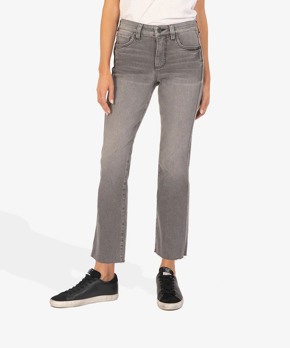 Elizabeth High Rise Fab Ab Ankle Straight Leg (Measure Wash) - 18 / Measure W/Grey Base Wash - Ku... | Kut From Kloth