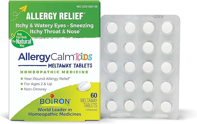 Boiron AllergyCalm Kids Tablets for Relief from Allergy and Hay Fever Symptoms of Sneezing, Runny... | Amazon (US)
