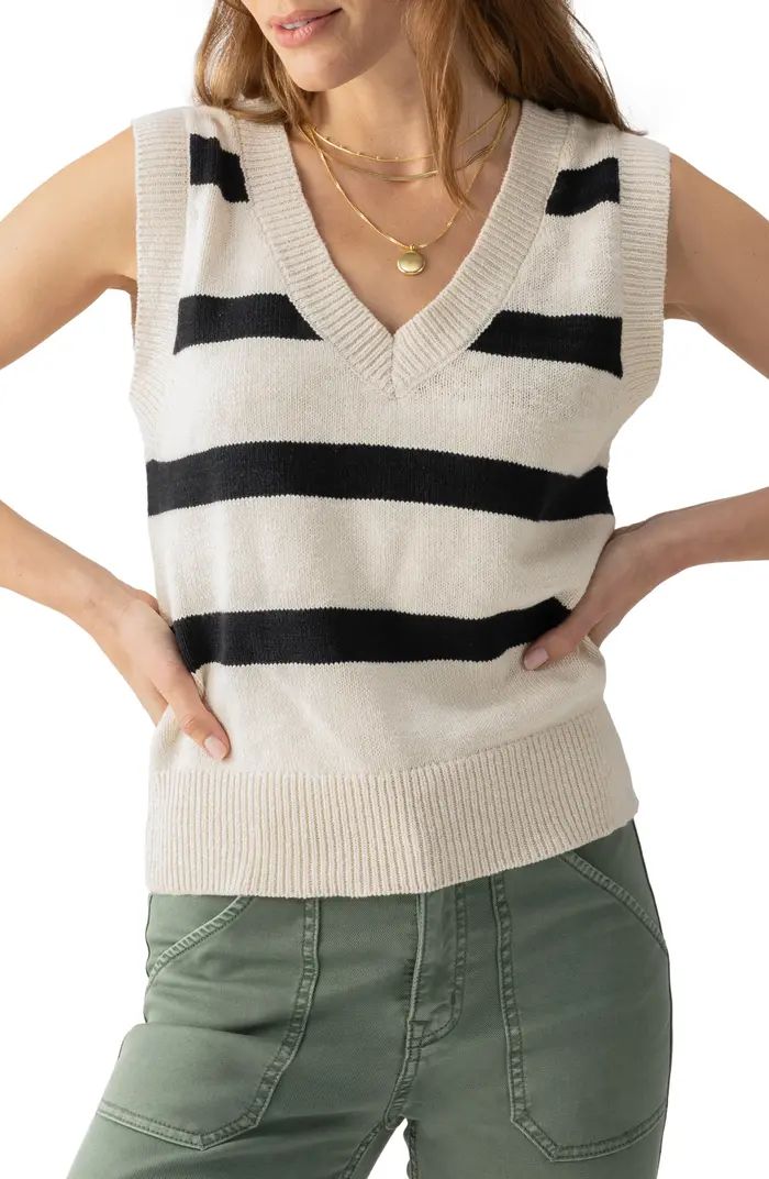 Sanctuary Stripe Sleeveless Cotton Sweater | Nordstrom | Nordstrom