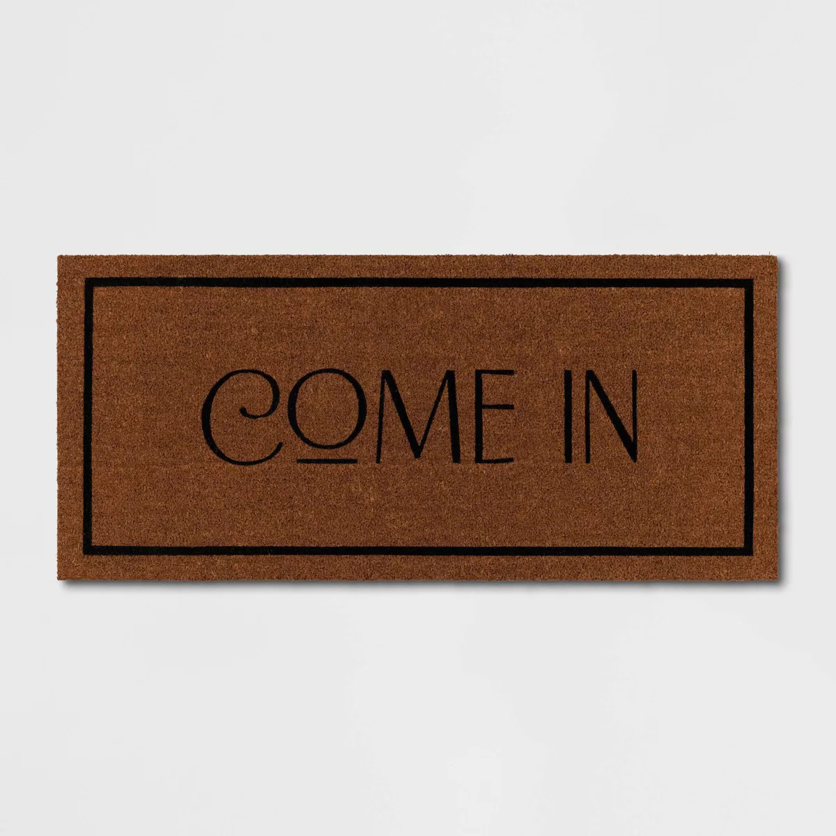 1'8"x4' 'Come In' Coir Doormat Natural - Threshold™: Outdoor Welcome Mat, Front Door, Medium Pi... | Target