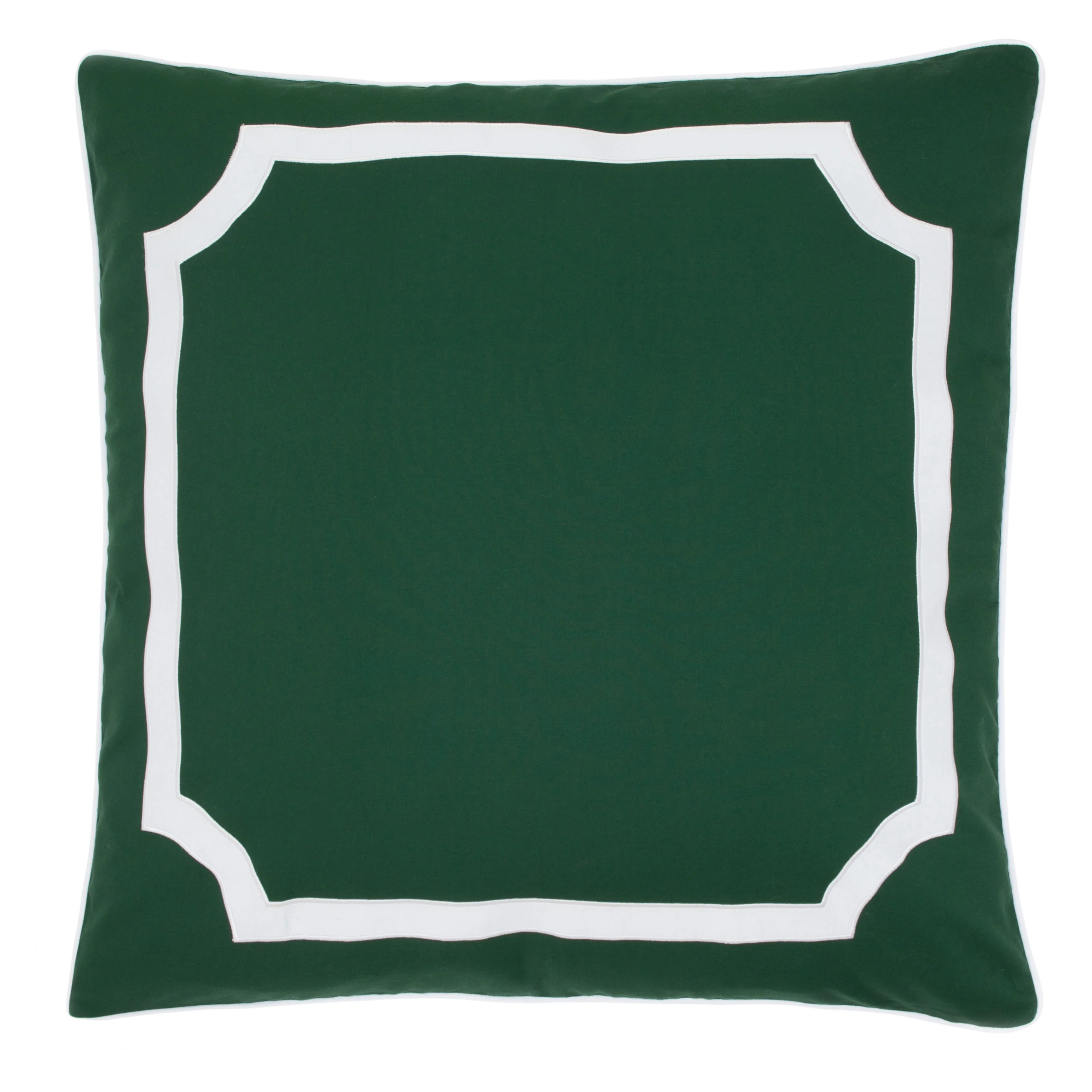 Hunter Green Border Shams | Biscuit Home