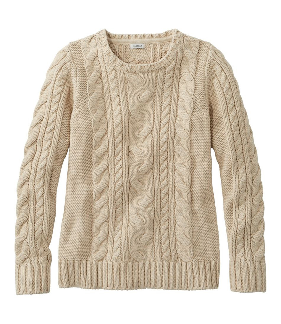 Women's Double L® Cable Sweater, Crewneck | L.L. Bean
