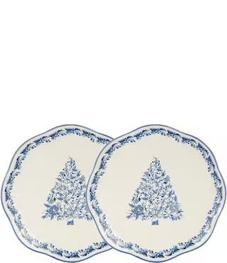 Southern Living Chinoiserie Christmas Collection Tree Accents Plates, Set of 2 | Dillard's | Dillard's