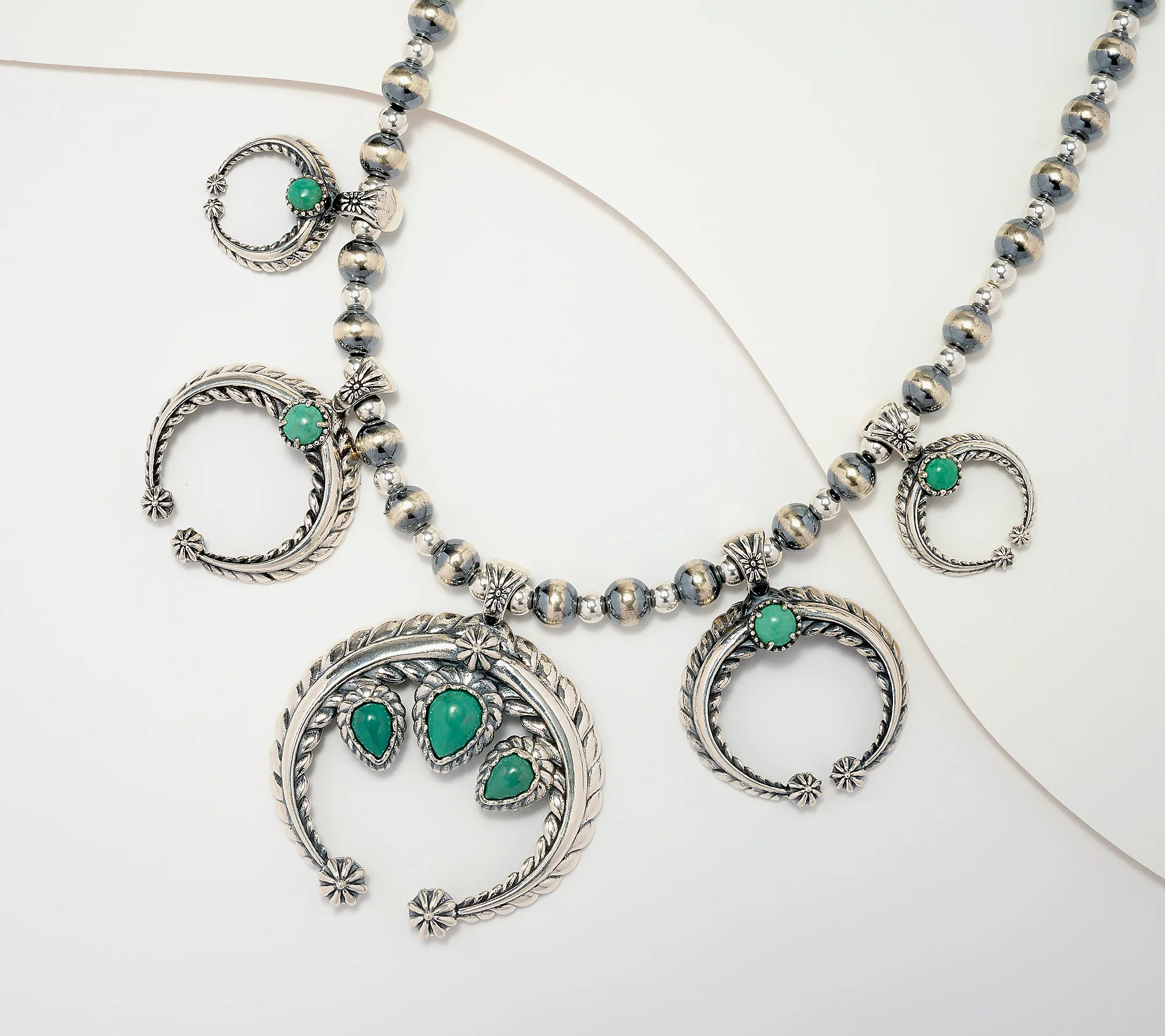 As Is American West Sterling Silver TurquoiseBead Necklace | QVC