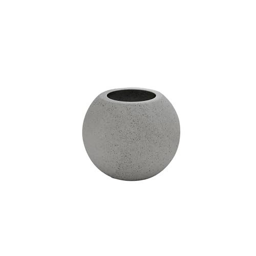 Happy Trees Modern Concrete Sphere Planter for Indoor and Outdoor Potted Plants, Strong, Lightweight, Contemporary Design, 8" (Small) | Amazon (US)