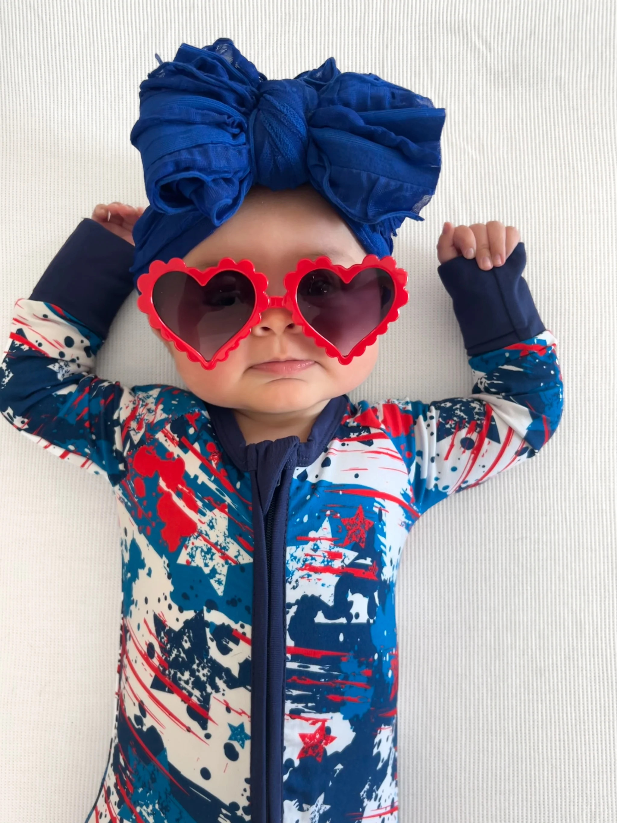 ZIP ROMPER - American Splatter | millie + roo