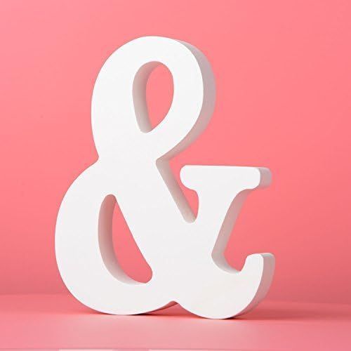 Wooden Hanging Wall Letters"&" - White Decorative Wall Letter for Children's Nursery Baby's Room,... | Amazon (US)