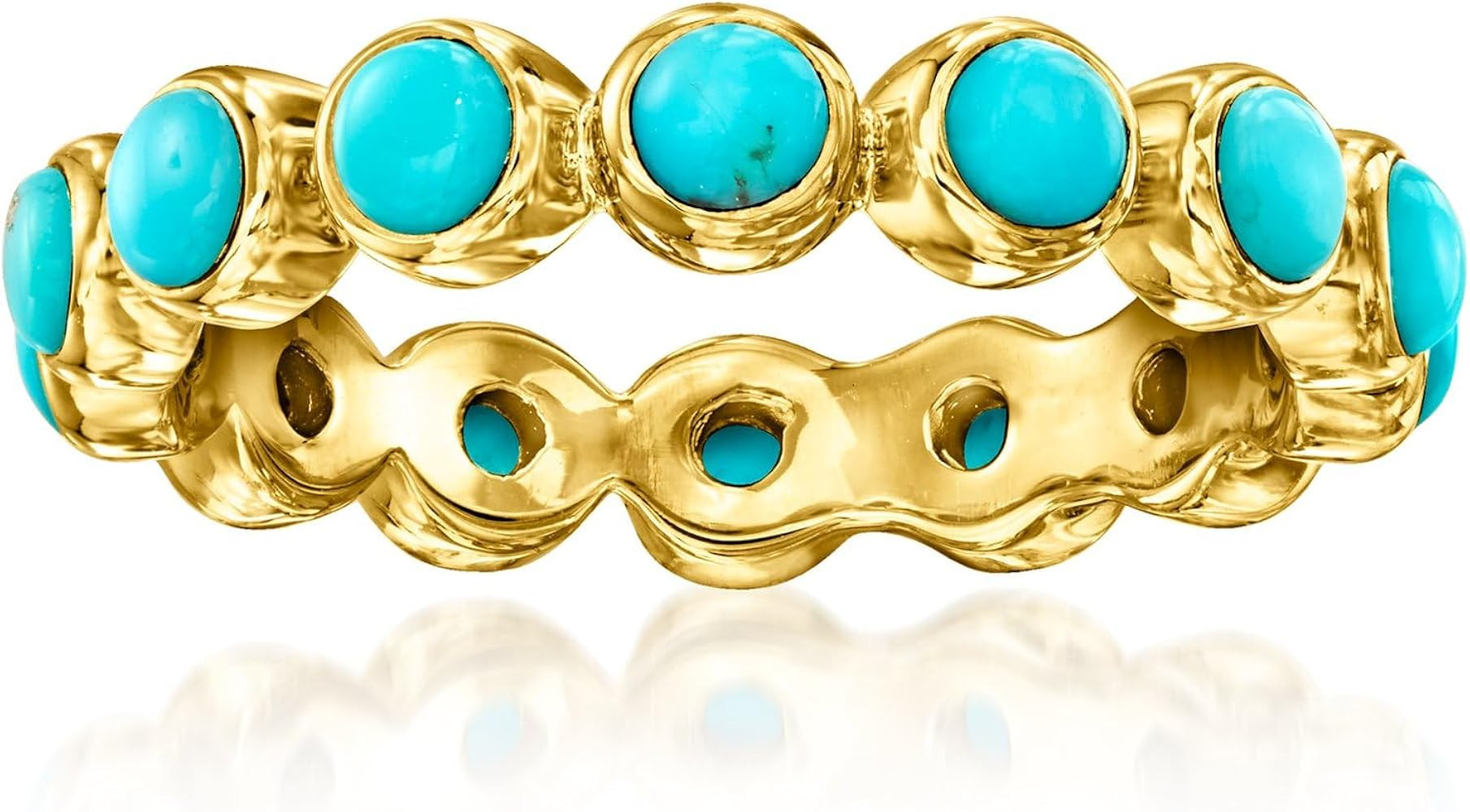 Ross-Simons Turquoise Eternity Band in 18kt Gold Over Sterling | Amazon (US)