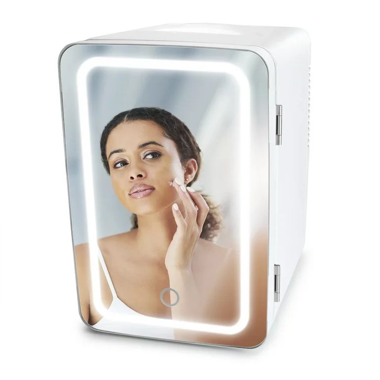 Personal Chiller 6L Mini Fridge Beauty & Skincare Refrigerator, Glass Door, White, 10.6"x11.7"x7.... | Walmart (US)