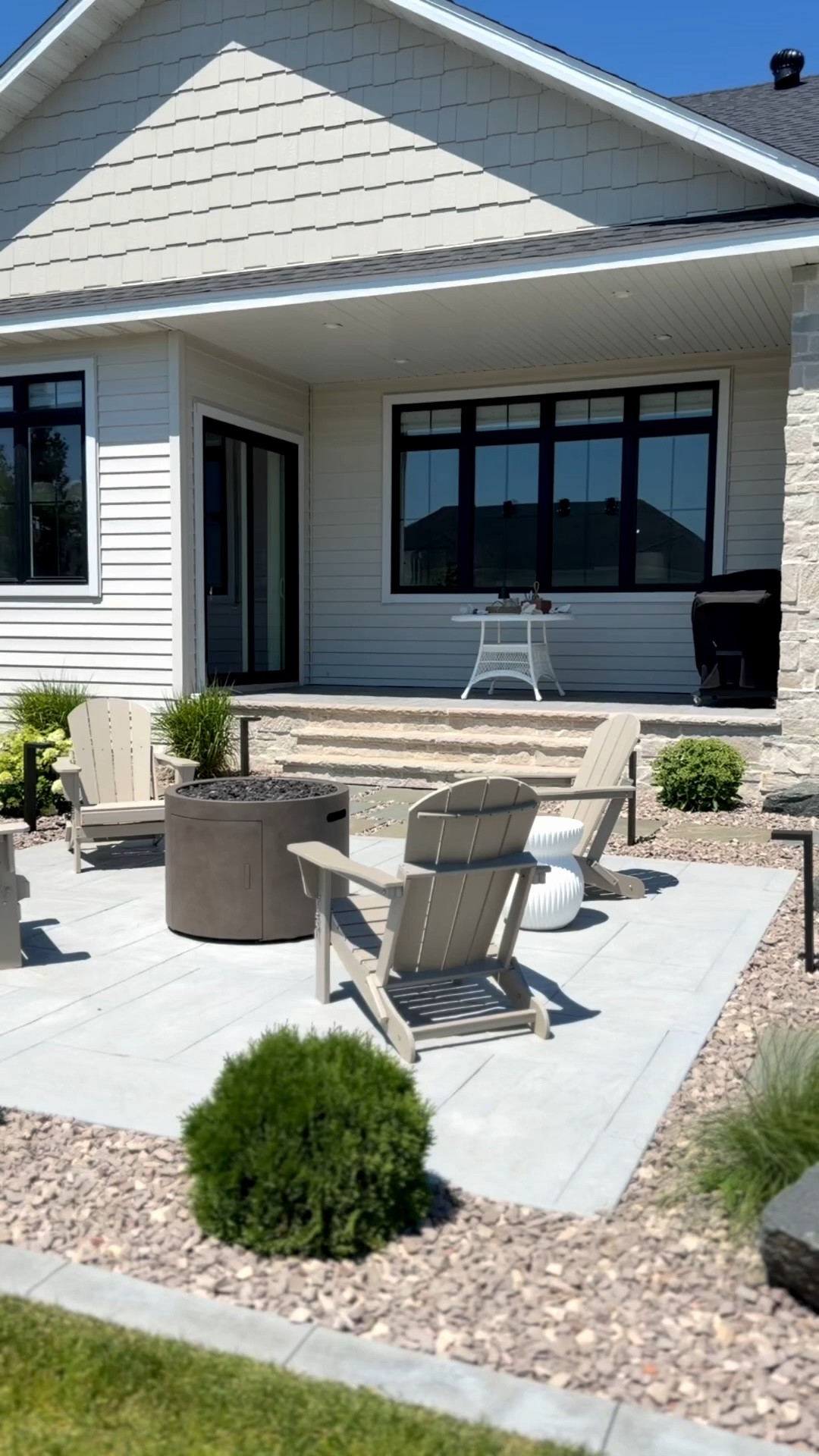 #ad Creating our dream backyard with @Wayfair! We love our folding adirondack chairs, dining table and entertaining finds. Just wait until you see our dining chairs - bring on all the patio dinners! #Wayfair #Wayfairpartner #wishyouwerehere #outdoor